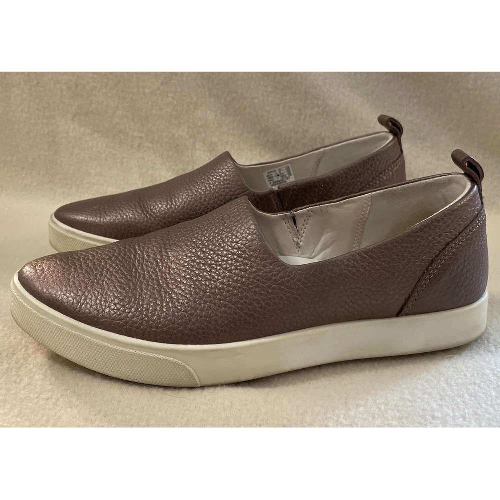 Ecco Gillian Slip On Sneakers Shoes Leather Brown Bronze Metallic Women Size 6
